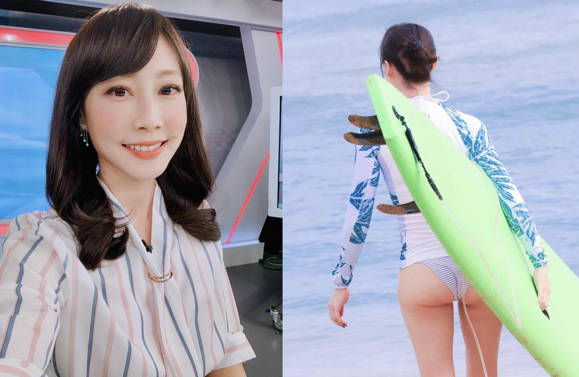 主播吳宇舒平時形象清新美麗，近日po出衝浪辣照更是迷倒粉絲。（翻攝自吳宇舒臉書）