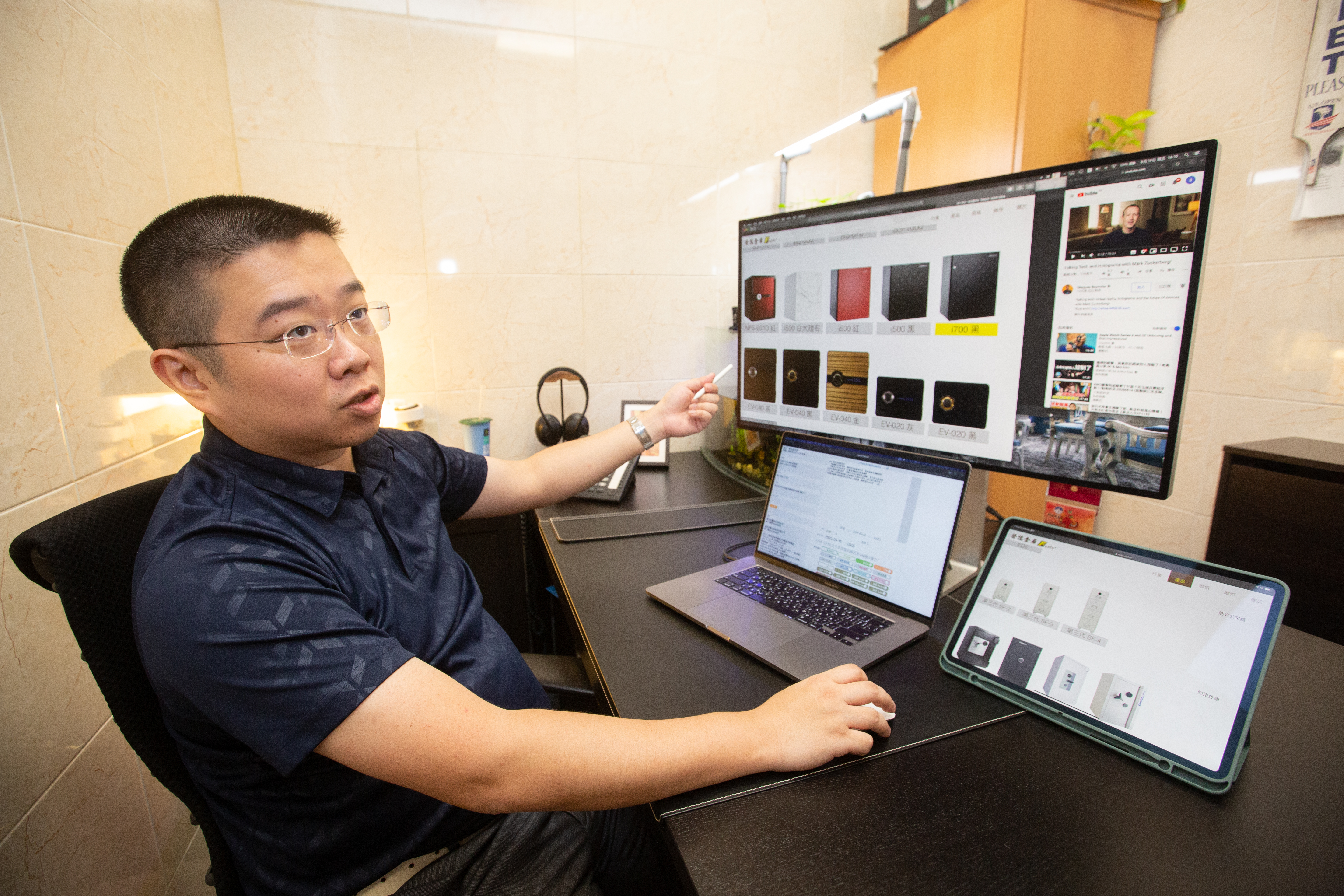 辜冠寧剛接班時,引進許多新型金庫,讓營收翻倍。
