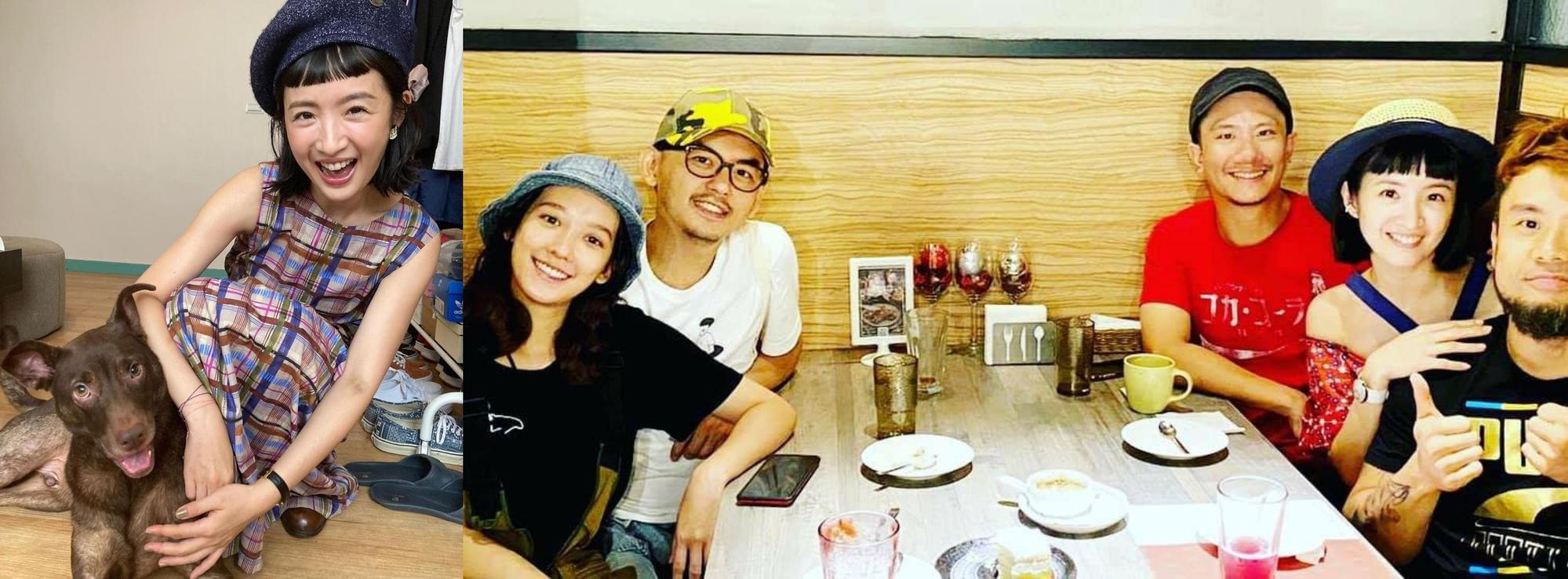 林依晨、林于超夫妻在台忙「做人計畫」,也不忘找黃子佼、孟耿如一起在林弟開設的餐廳用餐。(翻攝自林依晨IG、黃子佼臉書)