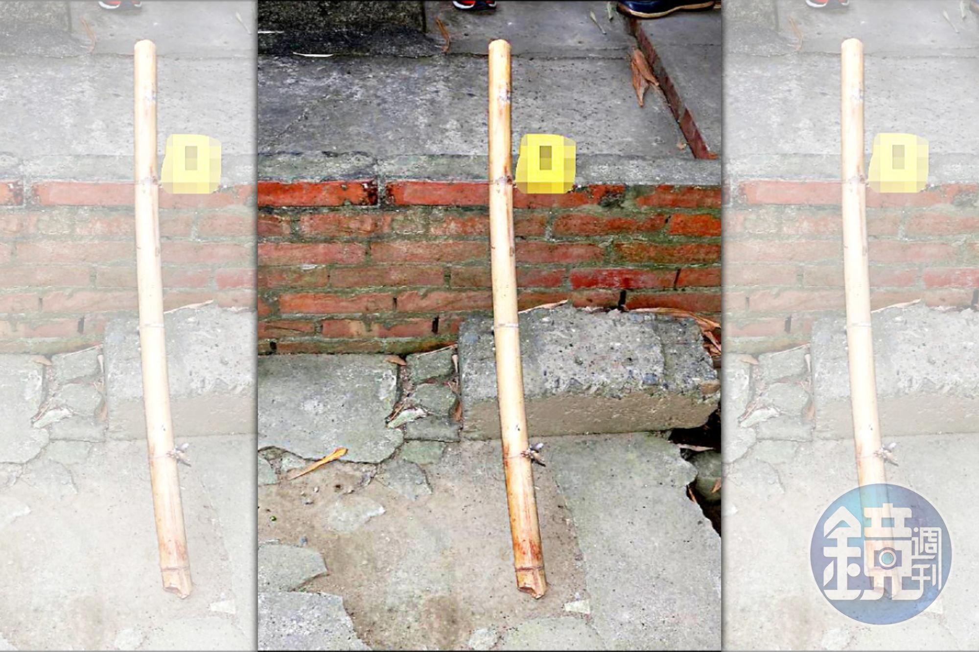 雲林縣元長鄉一處民宅昨發生老父持竹棍打死兒子悲劇。（讀者提供）