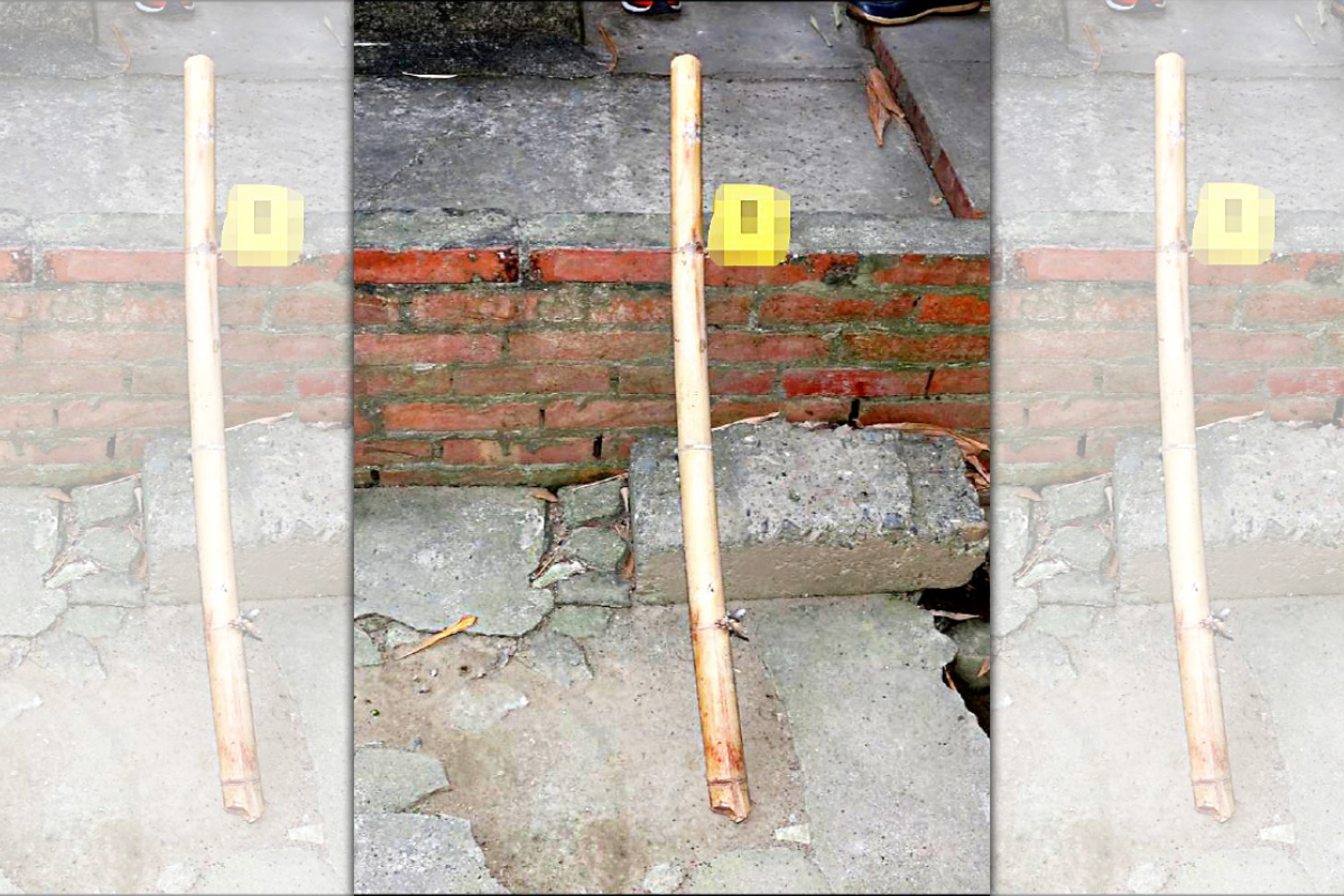 雲林縣元長鄉一處民宅昨發生老父持竹棍打死兒子悲劇。（讀者提供）