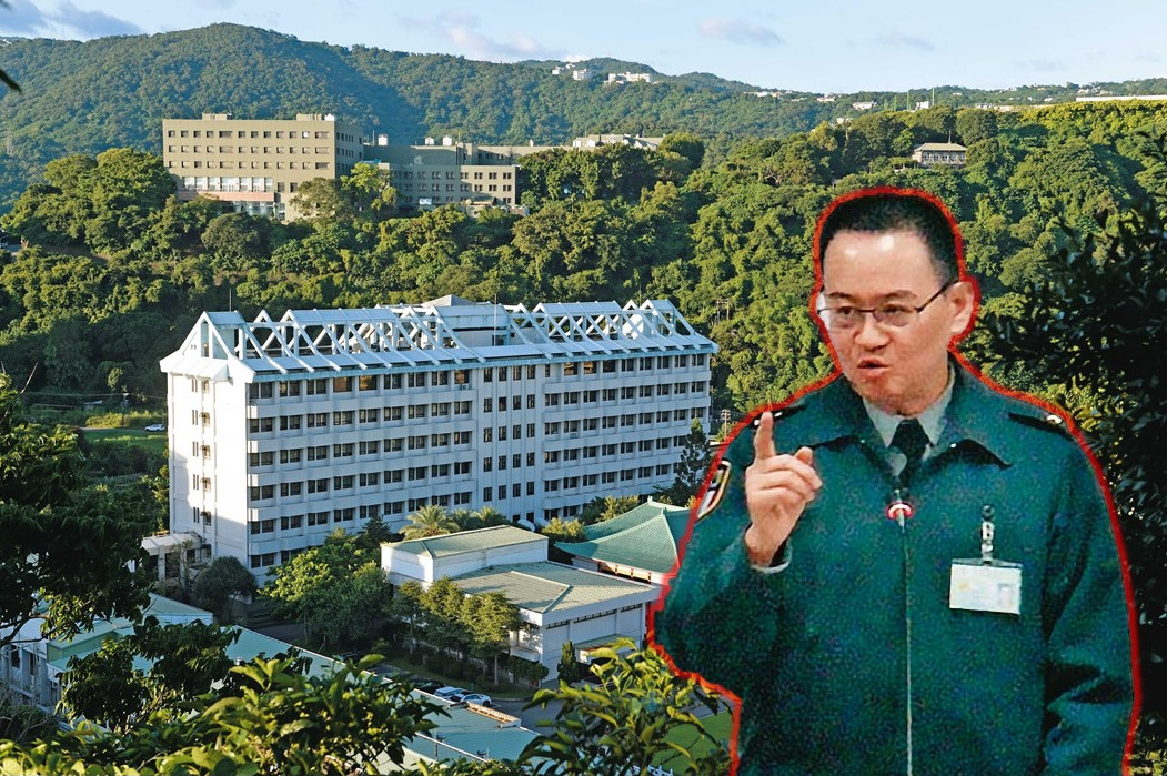 軍情局本部位於台北市士林區，是國防部負責情報蒐集的一級單位。羅德民（小圖）擔任軍情局長逾2年，作風爭議不斷。（小圖翻攝陸軍澎湖防衛指揮部臉書）