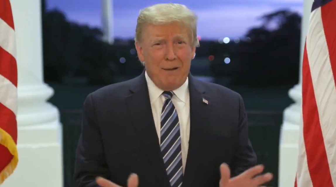 川普在影片中表示自己感覺比20年前更好了。（翻攝自川普推特）