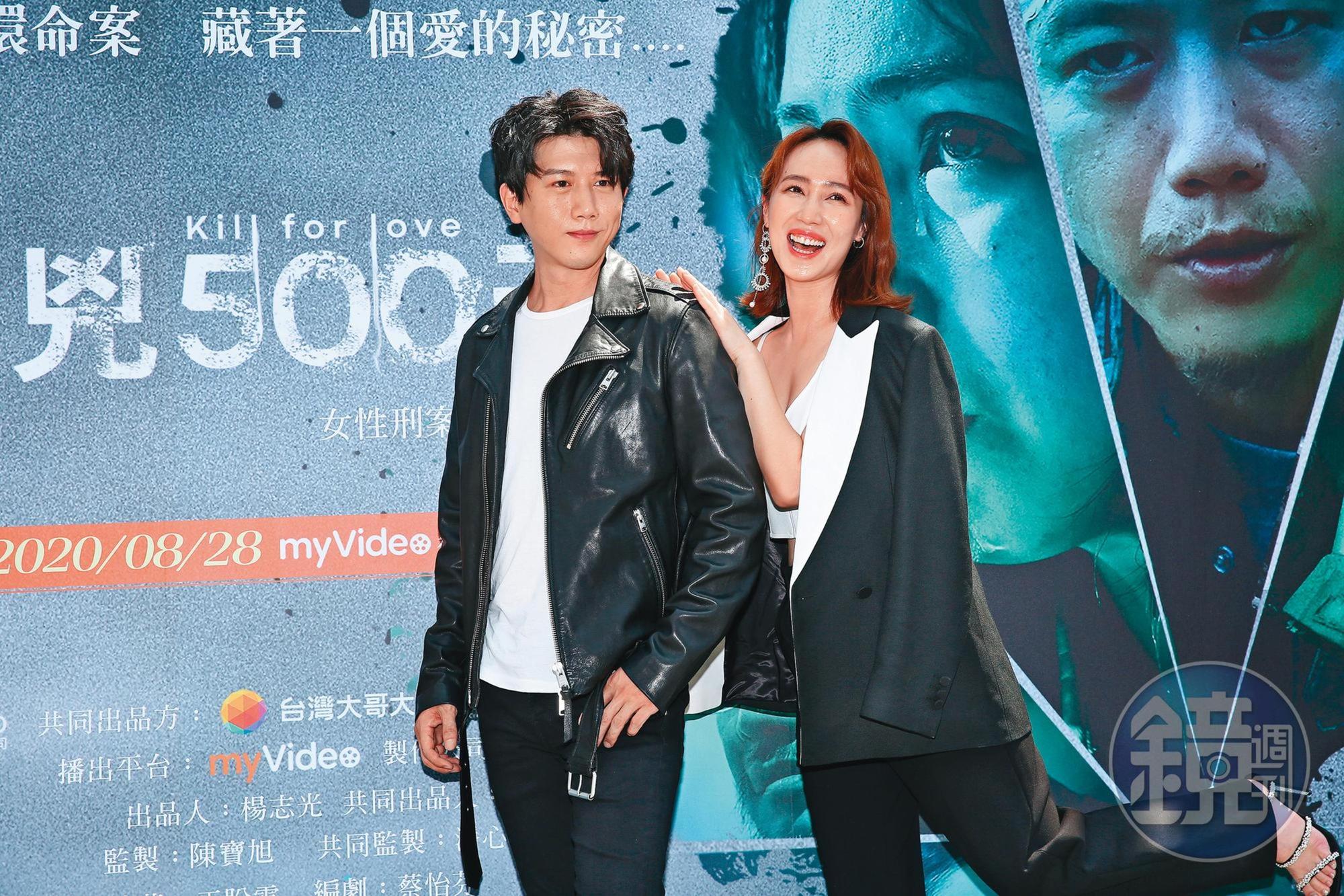 小薰以《追兇500天》入圍本屆金鐘迷你劇集女主角,搭檔的是今年台北電影獎影帝莫子儀(左)。