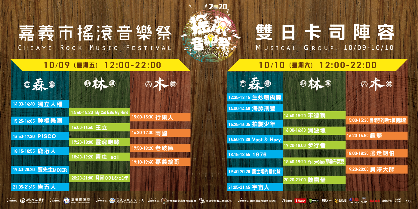 【嘉義搖滾特輯】2020嘉義市搖滾音樂祭　三大舞台x三十組樂團　卡司完整曝光
