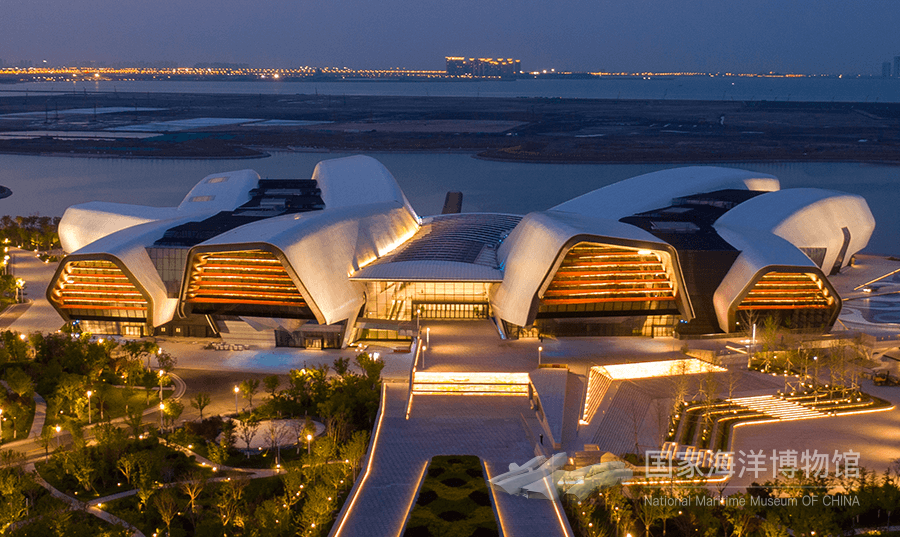中國境內許多特色鮮明的博物館相繼落成，圖為建築設計受到矚目的天津國家海洋博物館。（翻攝自中國天津國家海洋博物館官網）