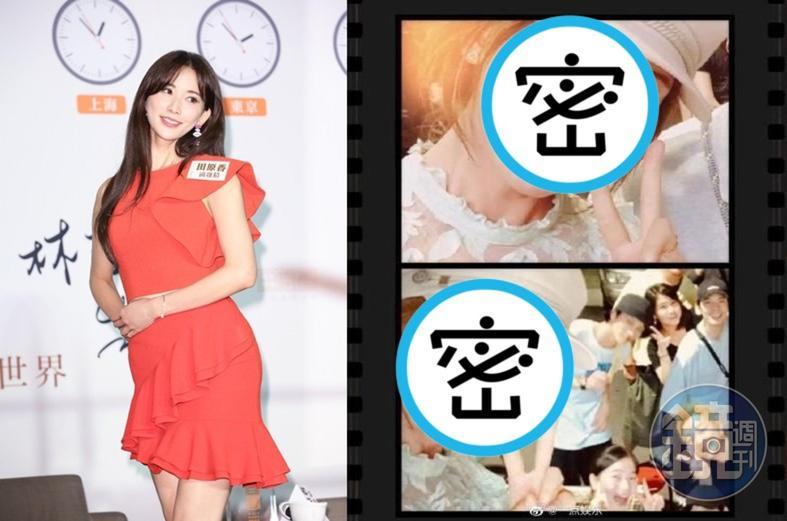 一張林志玲的近照如今在網路瘋傳，畫面中的她圓了一圈。（左圖為本刊資料照、右圖翻攝自微博）