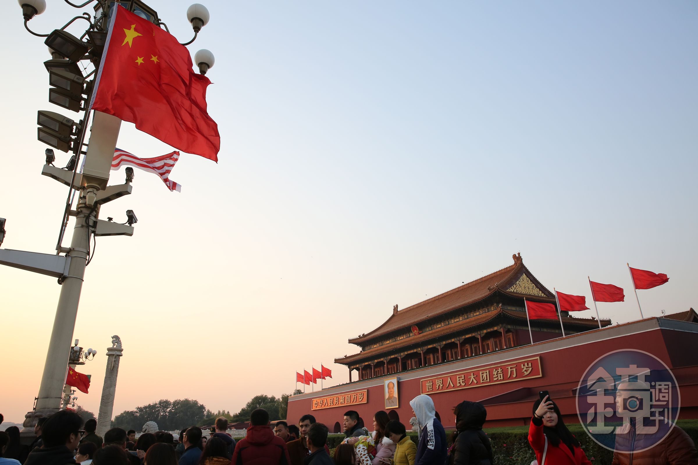 根據美國民調機構皮尤研究中心最新調查，中國的負面觀感為歷年最低。圖為北京地標天安門廣場。