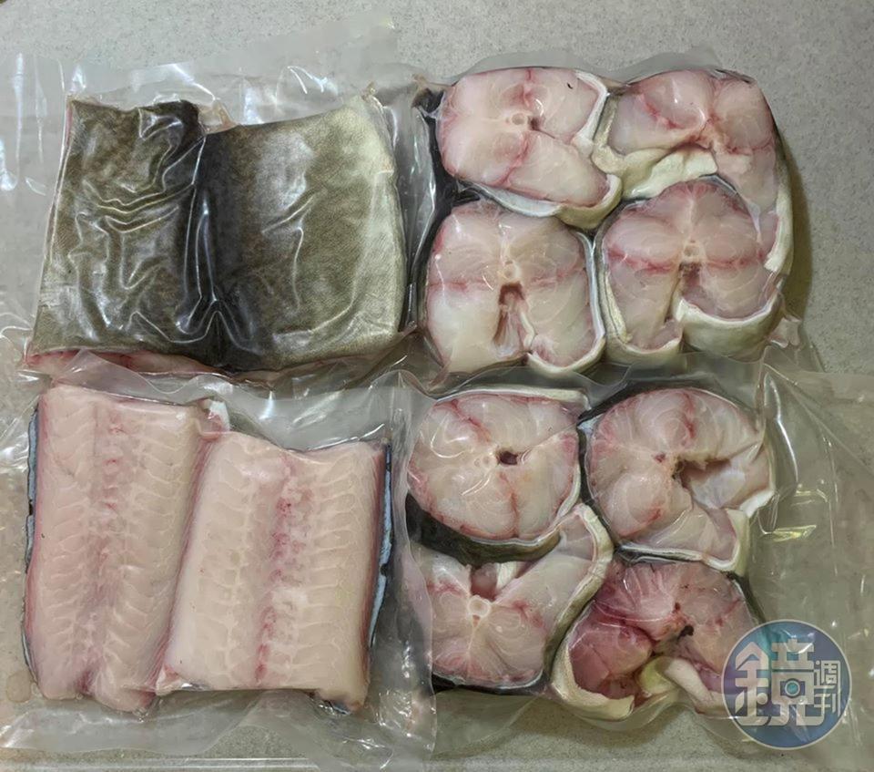 野生鱸鰻切段切片，我有用左邊尾巴部分，一般餐廳不太用這部分，因為多刺。