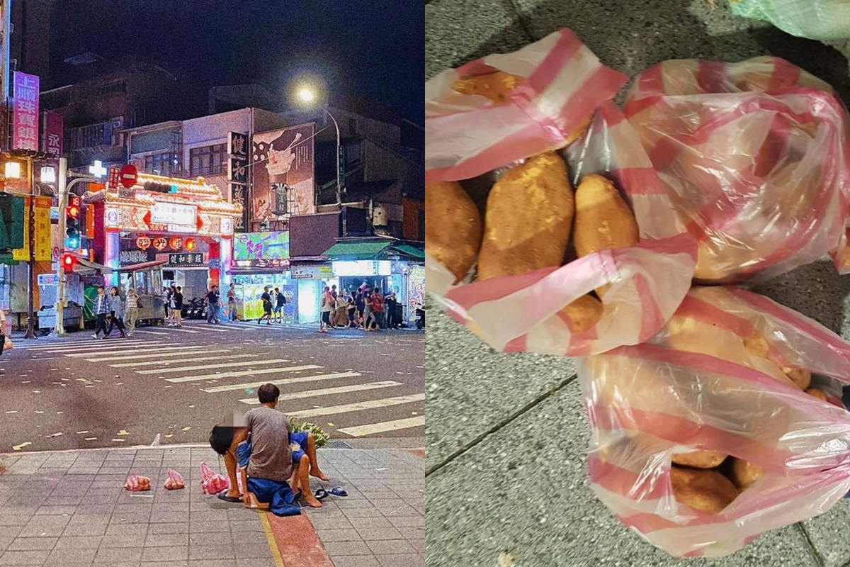 饒河夜市擺攤父子遭爆料是騙局一場。（翻攝自Hello Cindy臉書）