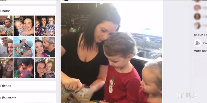 被害者夏儂熱愛在社群媒體放上家庭的點點滴滴。（翻攝自Netflix Youtube）