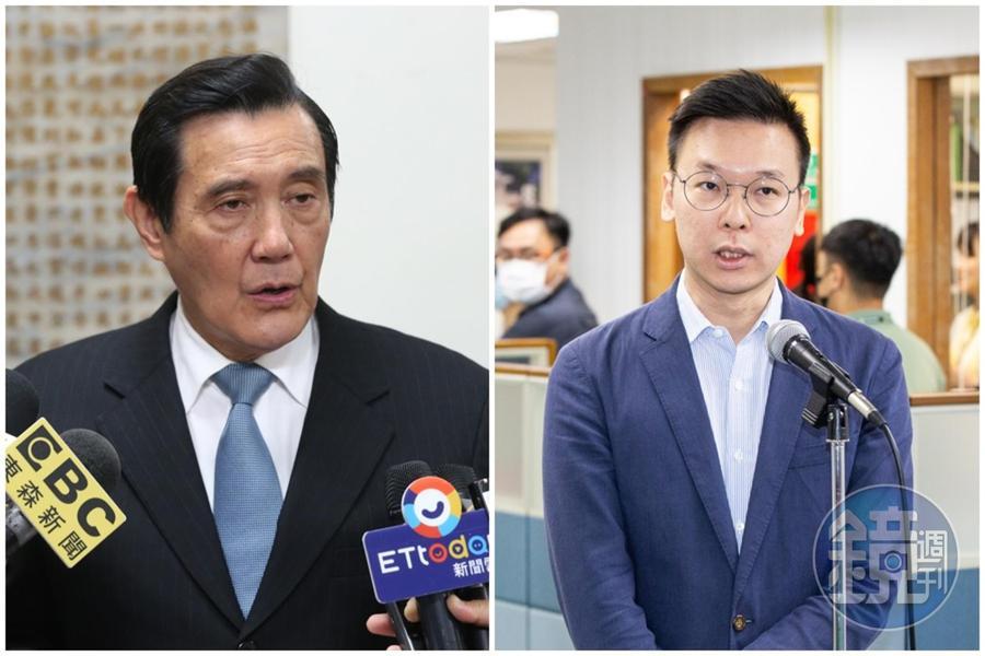 因開放美豬進口,前總統馬英九(左圖)與民進黨副祕書長林飛帆(右圖)隔空互槓。圖為資料照。