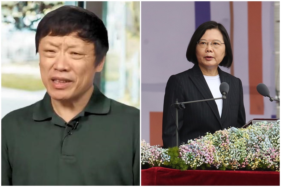 總統蔡英文發表國慶演說，陸官媒《環球時報》總編輯胡錫進認為「是近年口氣最軟的一次」。（翻攝自胡錫進微博、本刊資料照）