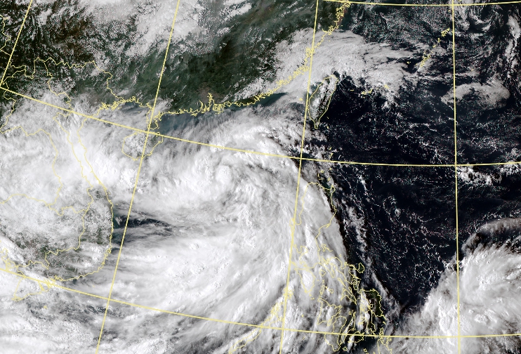 第16號輕颱「南卡」生成，預測路徑朝西前進。（翻攝自氣象局官網）