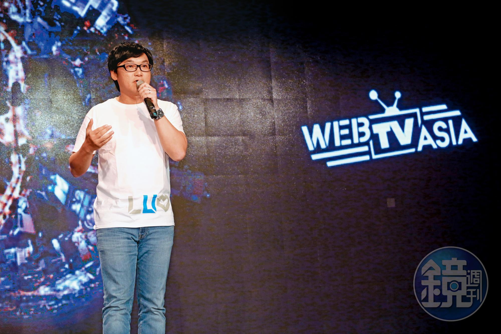 經營WEBTVASIA的葡萄子媒體公司因捧紅網路創作歌手黃明志,打響名號,號稱是亞洲最大多頻道聯播網,圖為WEBTVASIA集團總裁張捷惟。