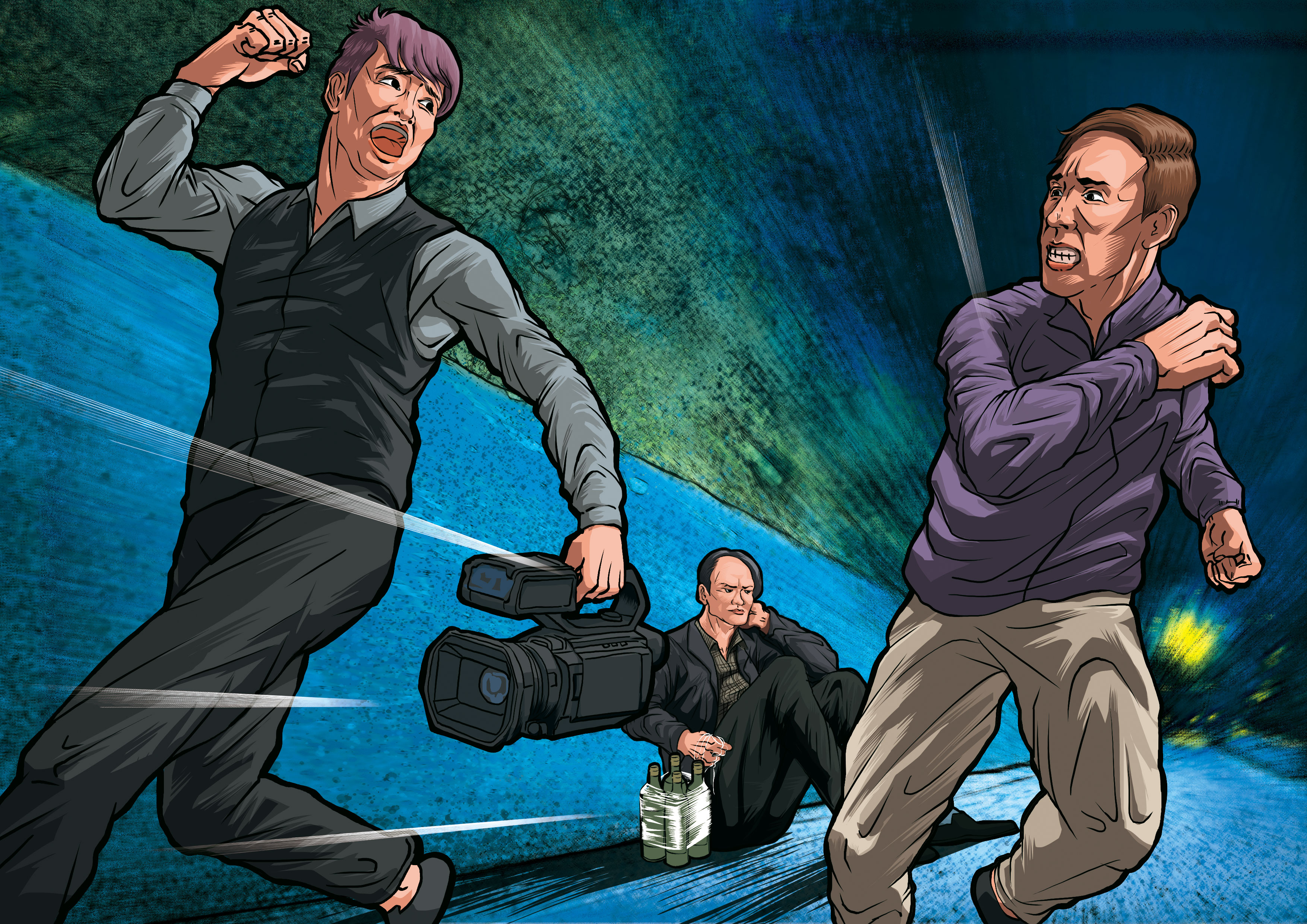 喬裝成記者的刑警與正牌記者往外跑沒多久,黃金生便引爆炸彈。(圖為示意畫面)