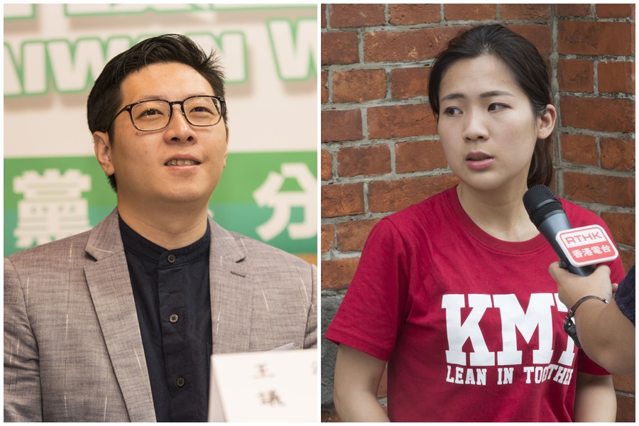 針對台北市議員徐巧芯（右）批評民進黨政策讓七年級生被犧牲，桃園市議員王浩宇（左）發文回嗆。（本刊資料照）