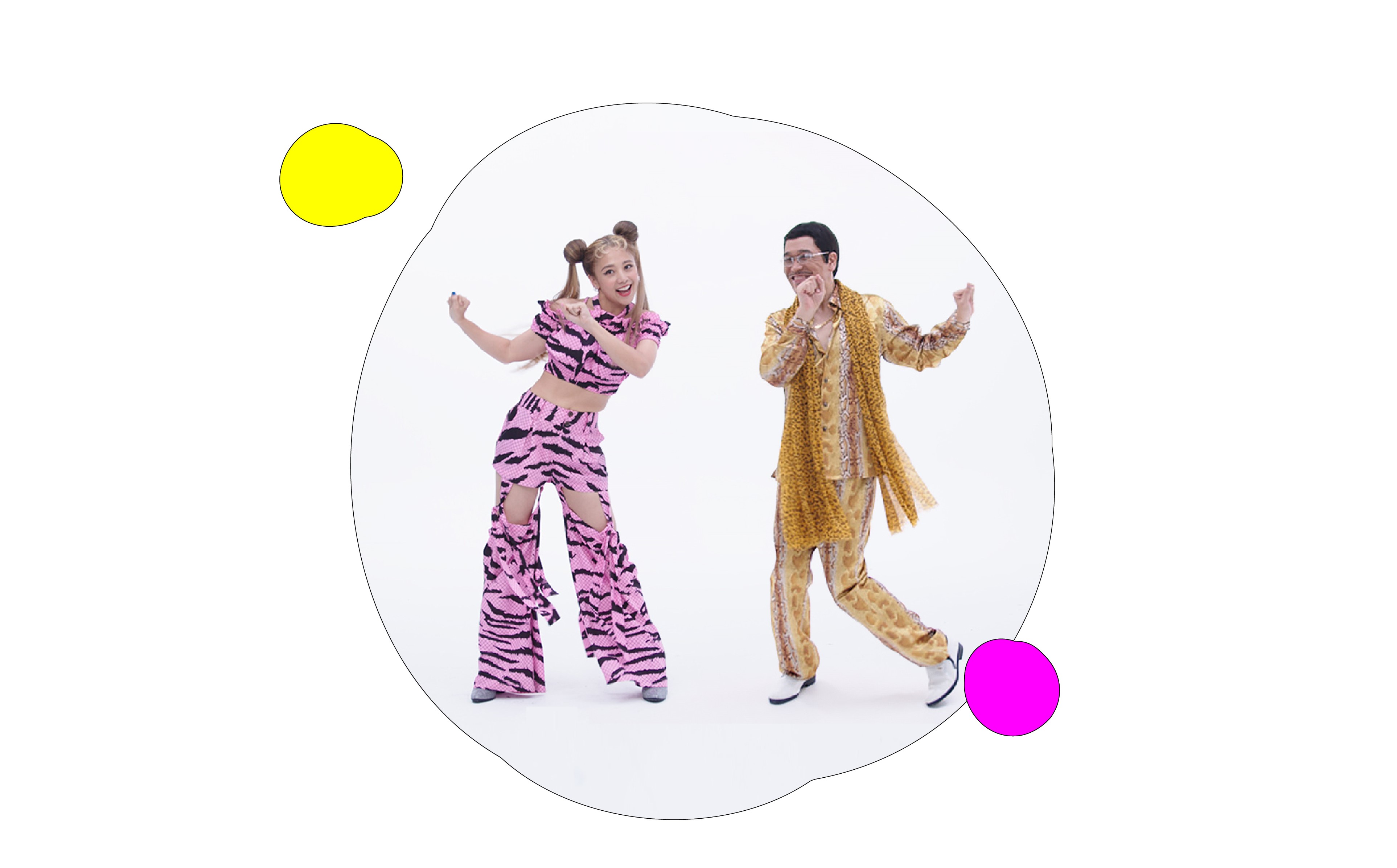 鬼鬼的虎紋造型，與豹紋款的PIKO太郎隔空尬舞。（avex taiwan提供）