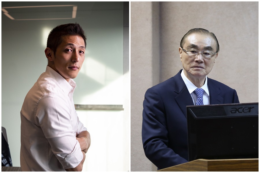 馮世寬（右）今天赴立法院備詢前受訪說吳怡農（左）是渣男，引起軒然大波。（本刊資料照）