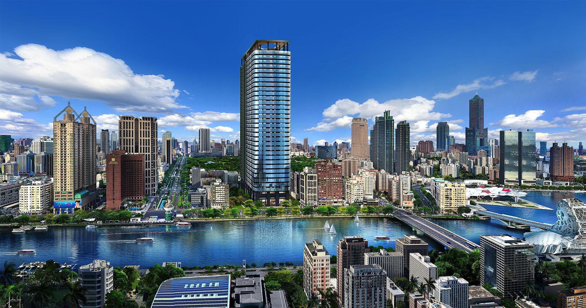 高雄愛河畔沿線一直是房市的票房保證。尤其愛河靠近出海口區段更因為一次坐擁河岸與港灣,更加熱門搶手。(此為興富發「愛情河左岸」模擬圖)。