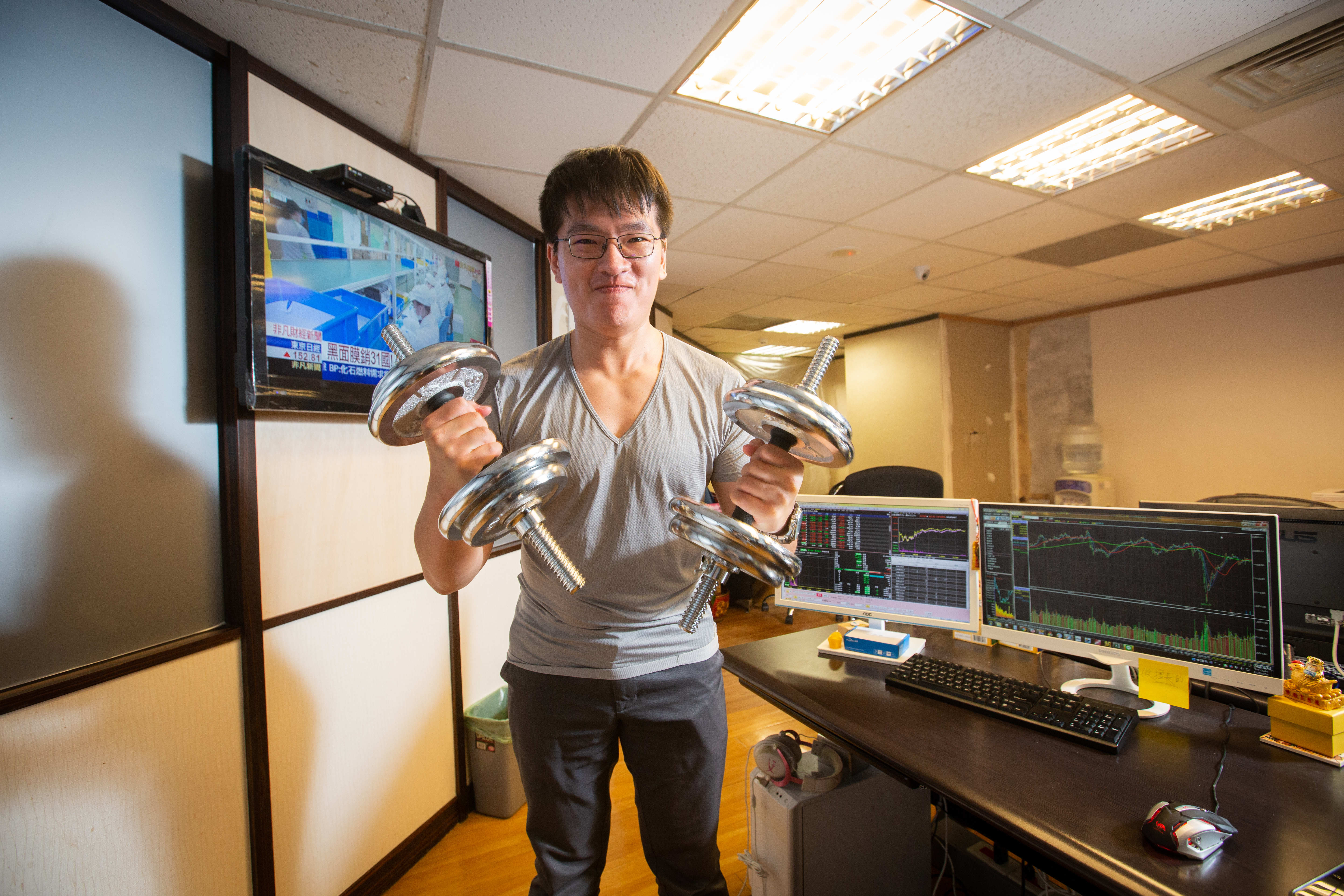 股海筋肉人從健身中悟出投資心法，就是不斷突破與堅持。