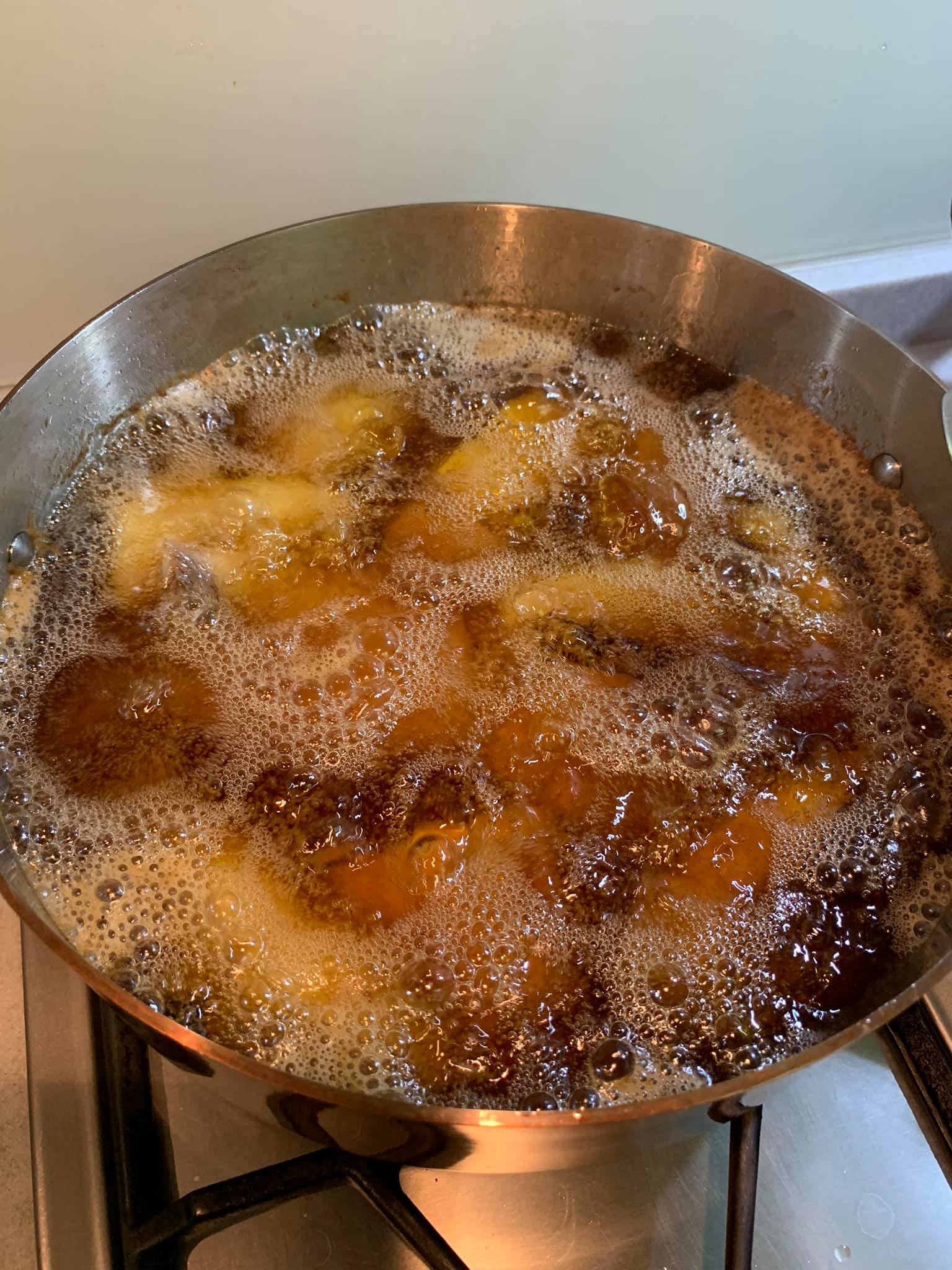 轉為中火油炸。