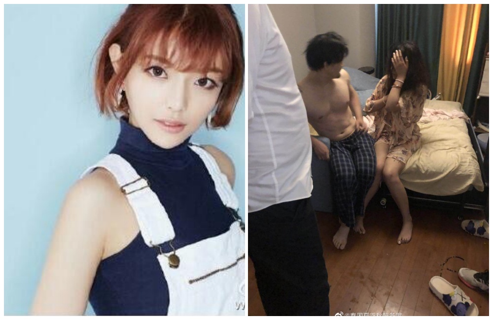 王梓芠被爆出與已婚日籍男偷吃，讓正宮氣得將抓姦影片po網。（翻攝自微博＠春困夏乏秋盹冬眠）