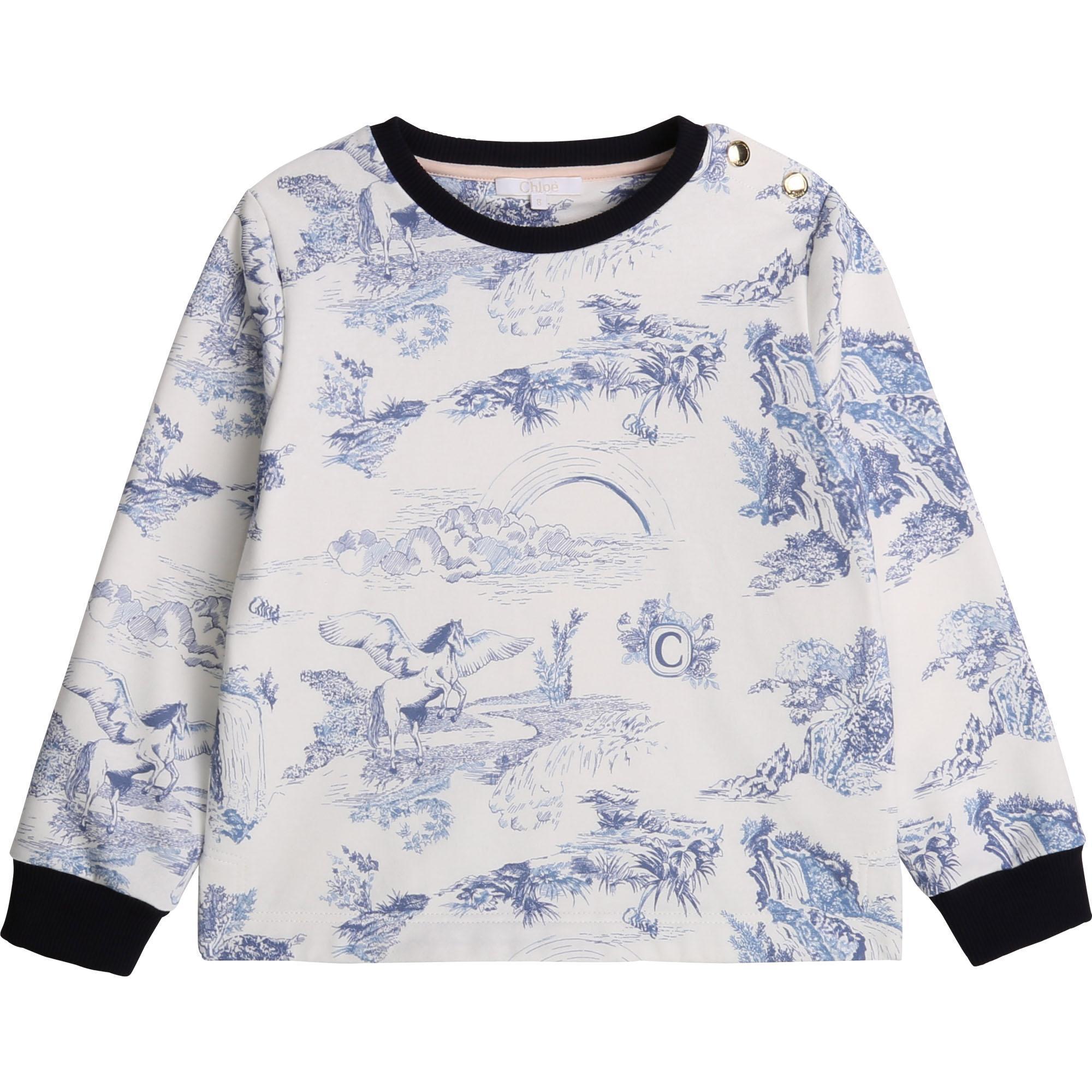 Chloé Kids花紋衛衣。NT$7,980(微風精品提供)
