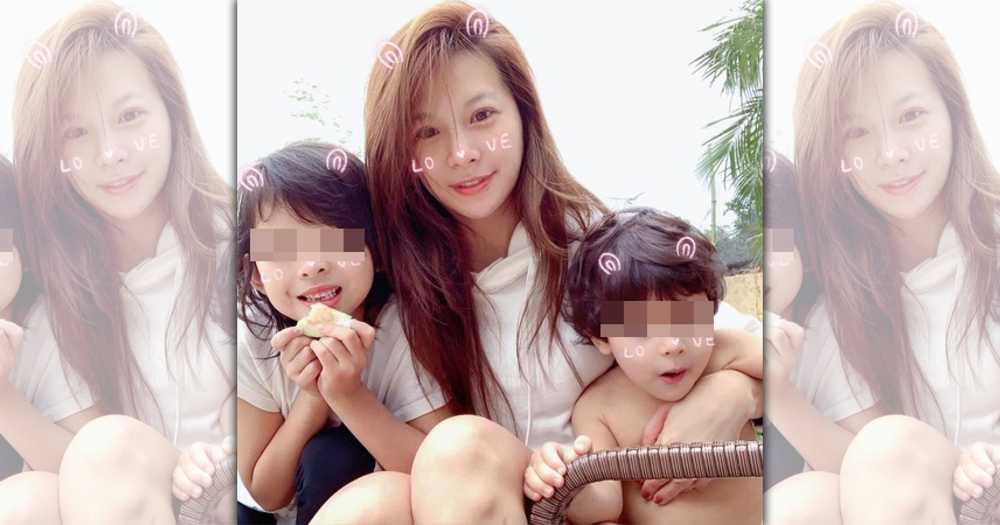 艾莉絲育有一子一女，經常在臉書PO出一家人的家庭生活和親子教育。（翻攝自艾莉絲粉專）