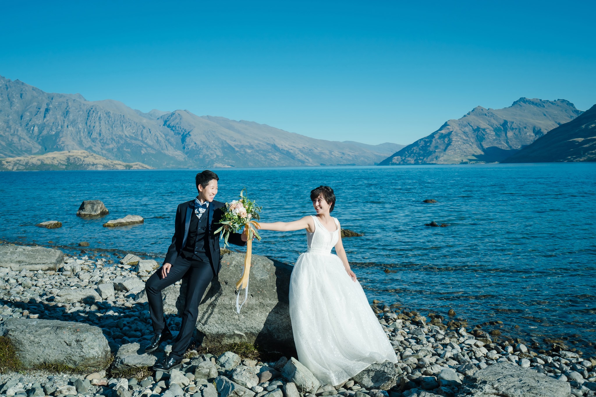 映帆和小紅結為連理，江爸爸來到婚禮獻上祝福，感性告白惹哭許多人。（圖片來源：DNT Image Studio｜紐西蘭婚紗｜紐西蘭婚禮攝影）