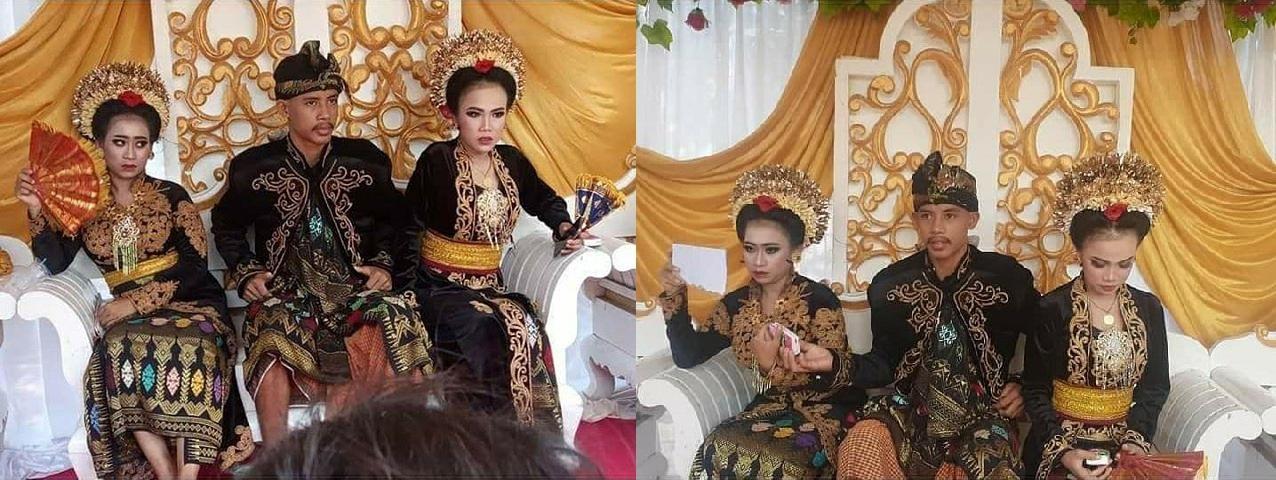 第1任妻子F女無奈接受,丈夫和第2任妻子M女拒絕發表評論。(翻攝自IG/makassar_iinfo)