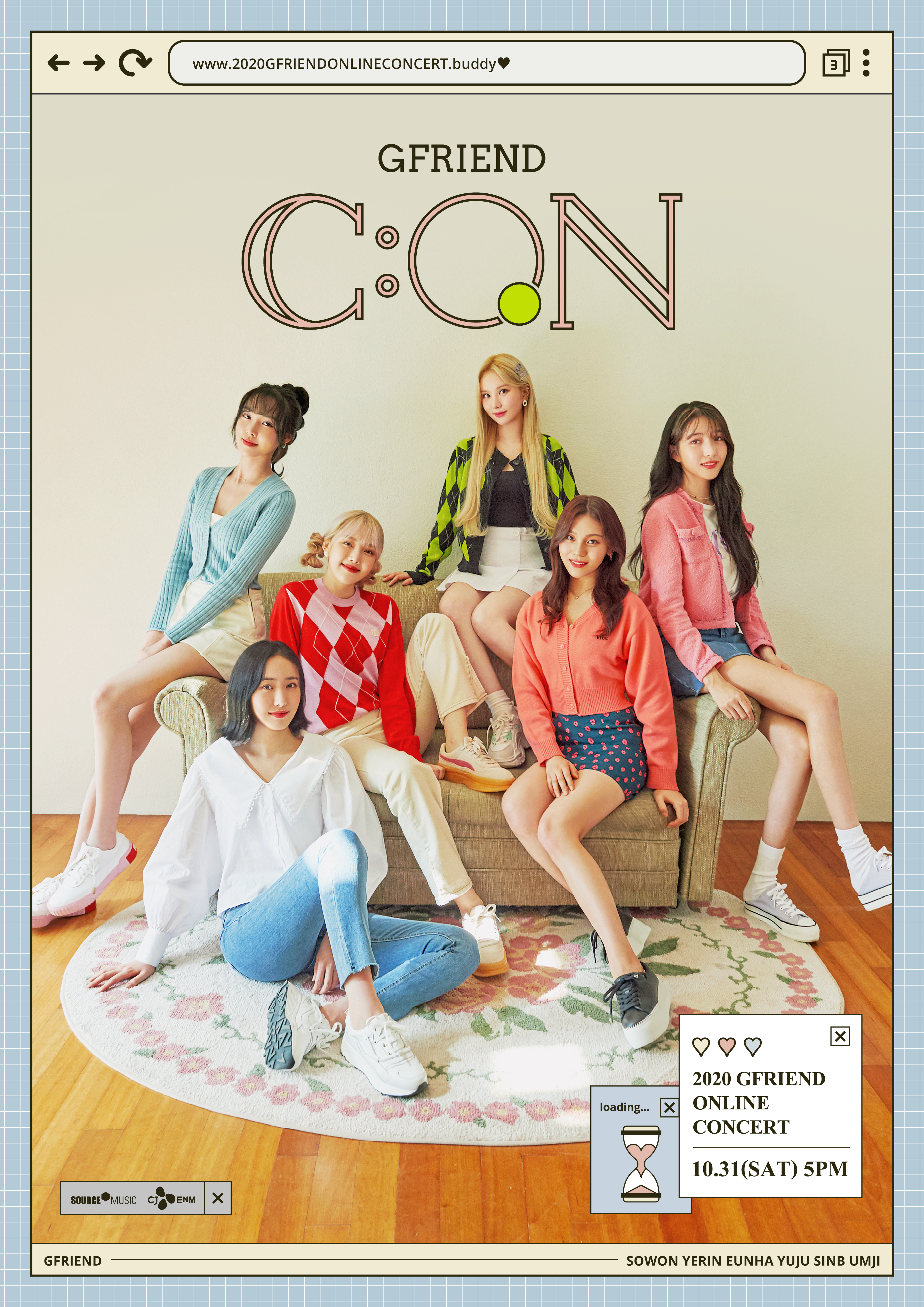 「2020 GFRIEND ONLINE CONCERT GFRIEND C:ON」10月31日舉行。（iMe提供）
