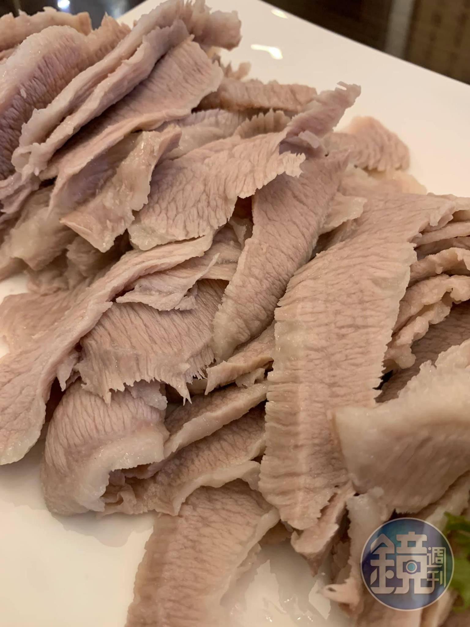白灼禁臠的肉質,老婆認為較清甜。