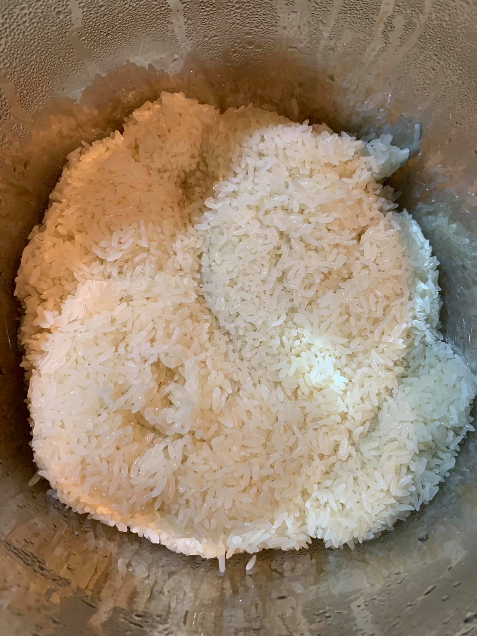 蒸熟的長糯米飯。