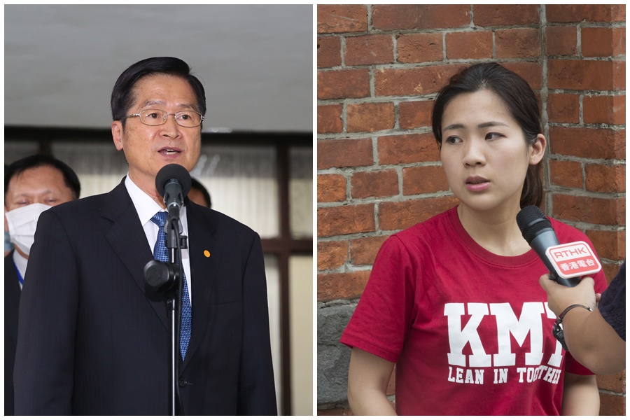 針對後備戰力動員與召集情形，台北市議員徐巧芯（右）今天槓上國防部長嚴德發（左）。（本刊資料照）