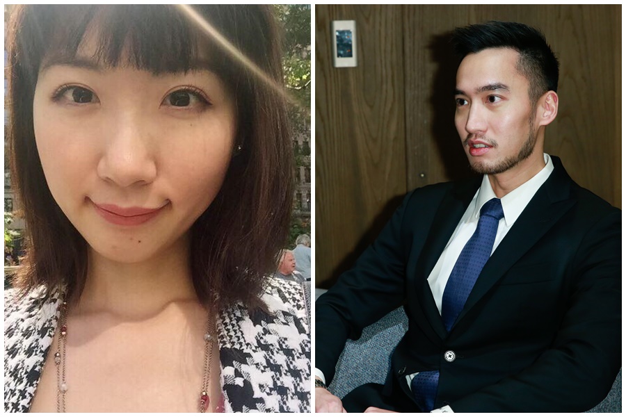 廣告小妹（左）指賴弘國（右）劈腿約砲，遭賴弘國反擊提告。（翻攝自凡槿（廣告小妹）臉書／本刊資料照）