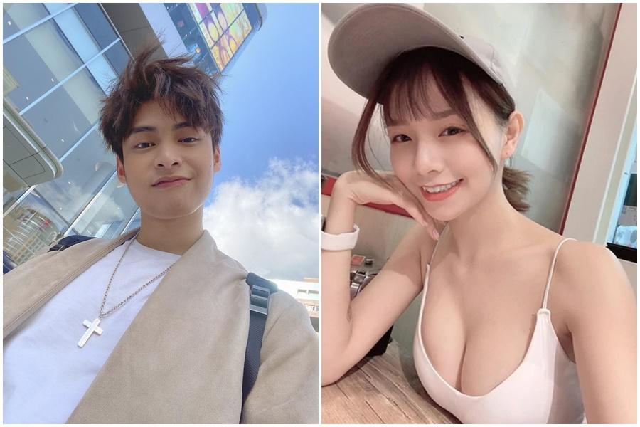百萬訂閱YouTuber「放火」李育群,疑似遭F奶好身材的JKF女郎青青設局「仙人跳」拍裸照。(翻攝自放火、青青臉書)