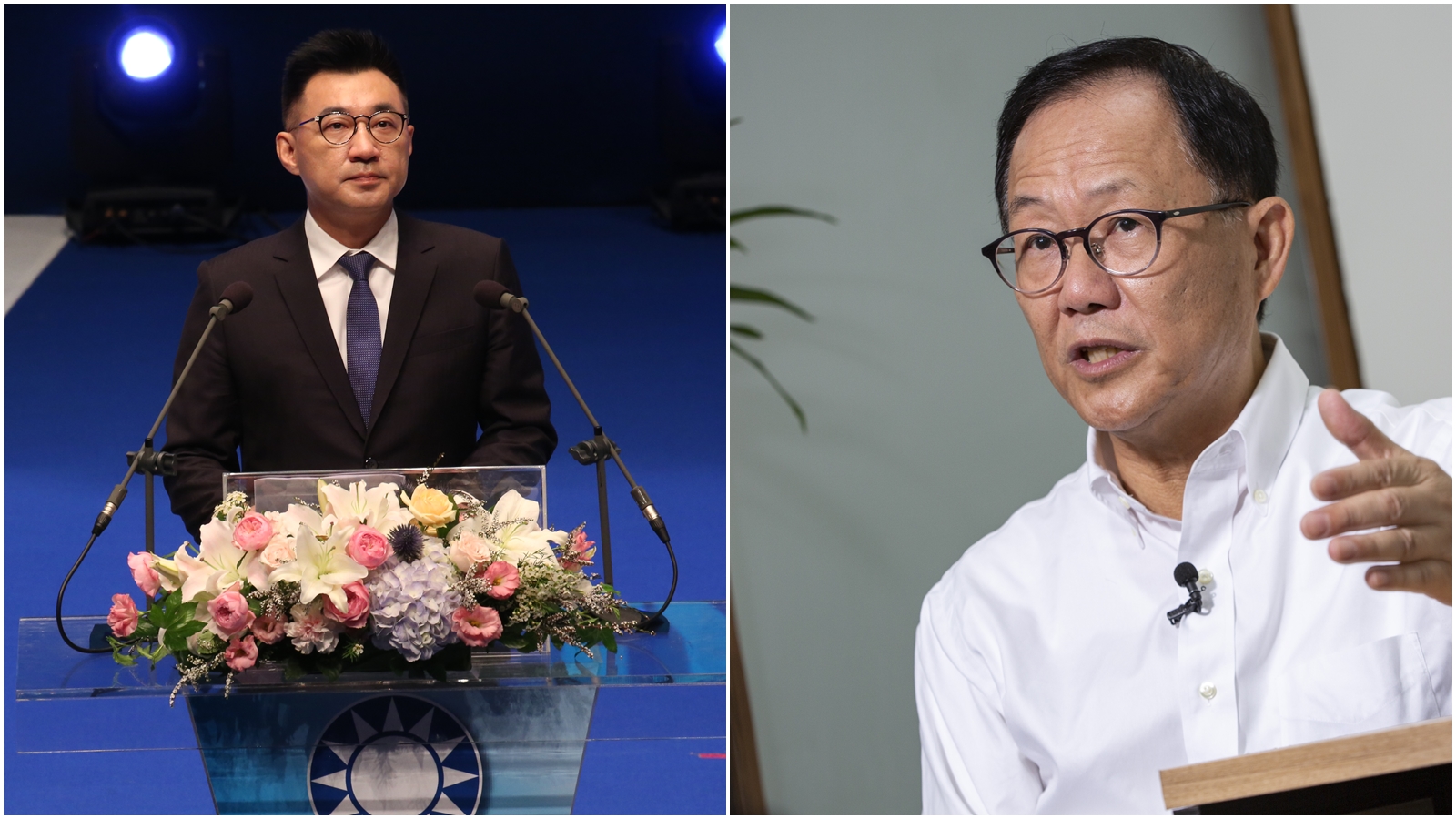 丁守中提出「一國兩府」主張，遭黨主席江啟臣打槍。（合成圖，本刊資料照）