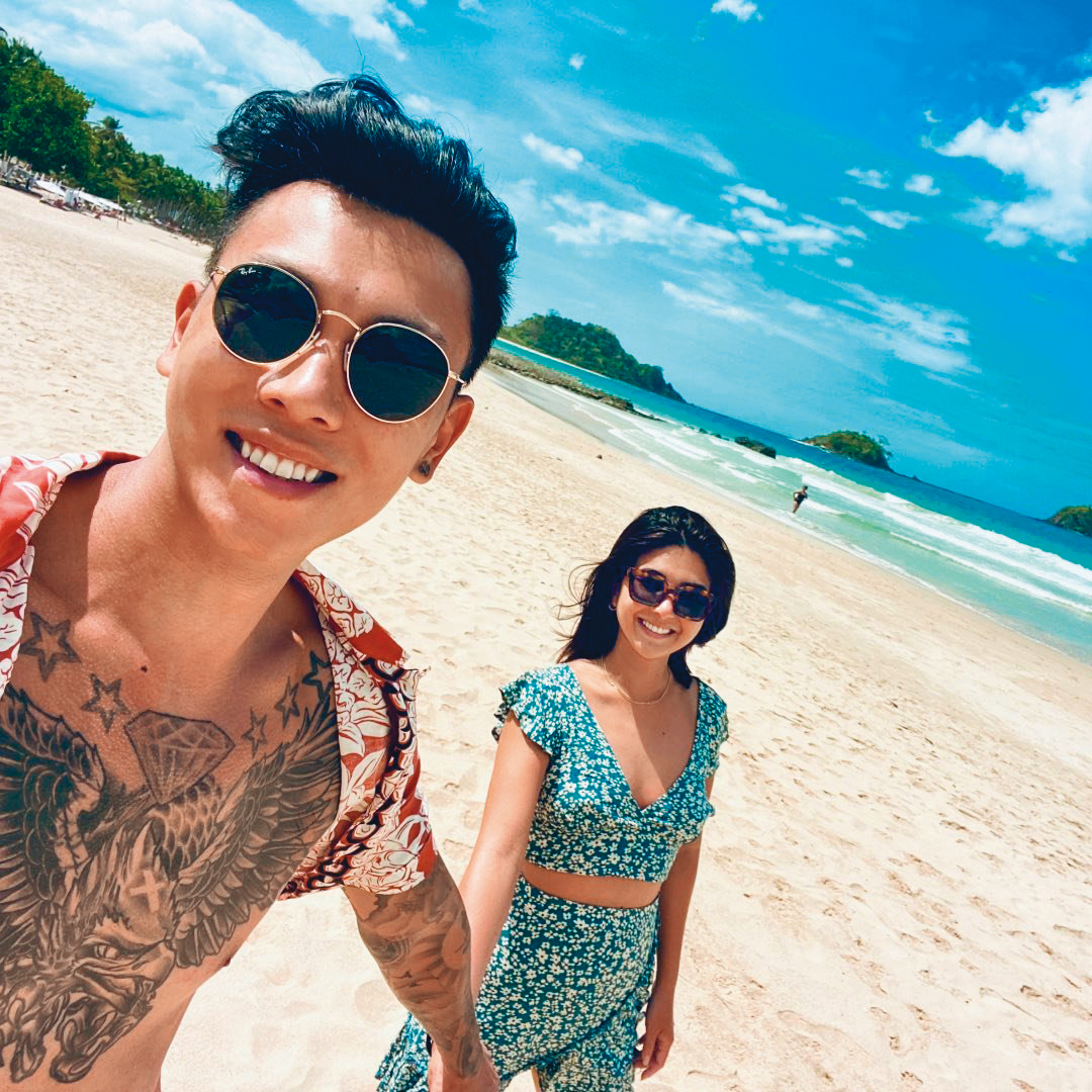 瘦子的女友曾經擔任過髮型模特兒,外型頗為洋派。(翻攝自duoduoyoung IG)