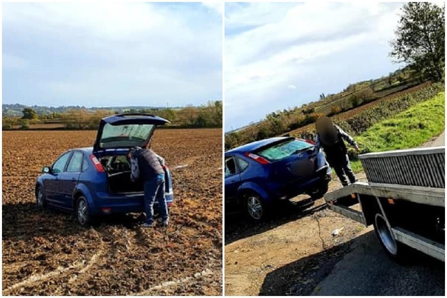 英國一對夫妻在田裡車震,陷進田地的泥濘中,讓地主傻爆眼。(翻攝自Campbells Recovery臉書)