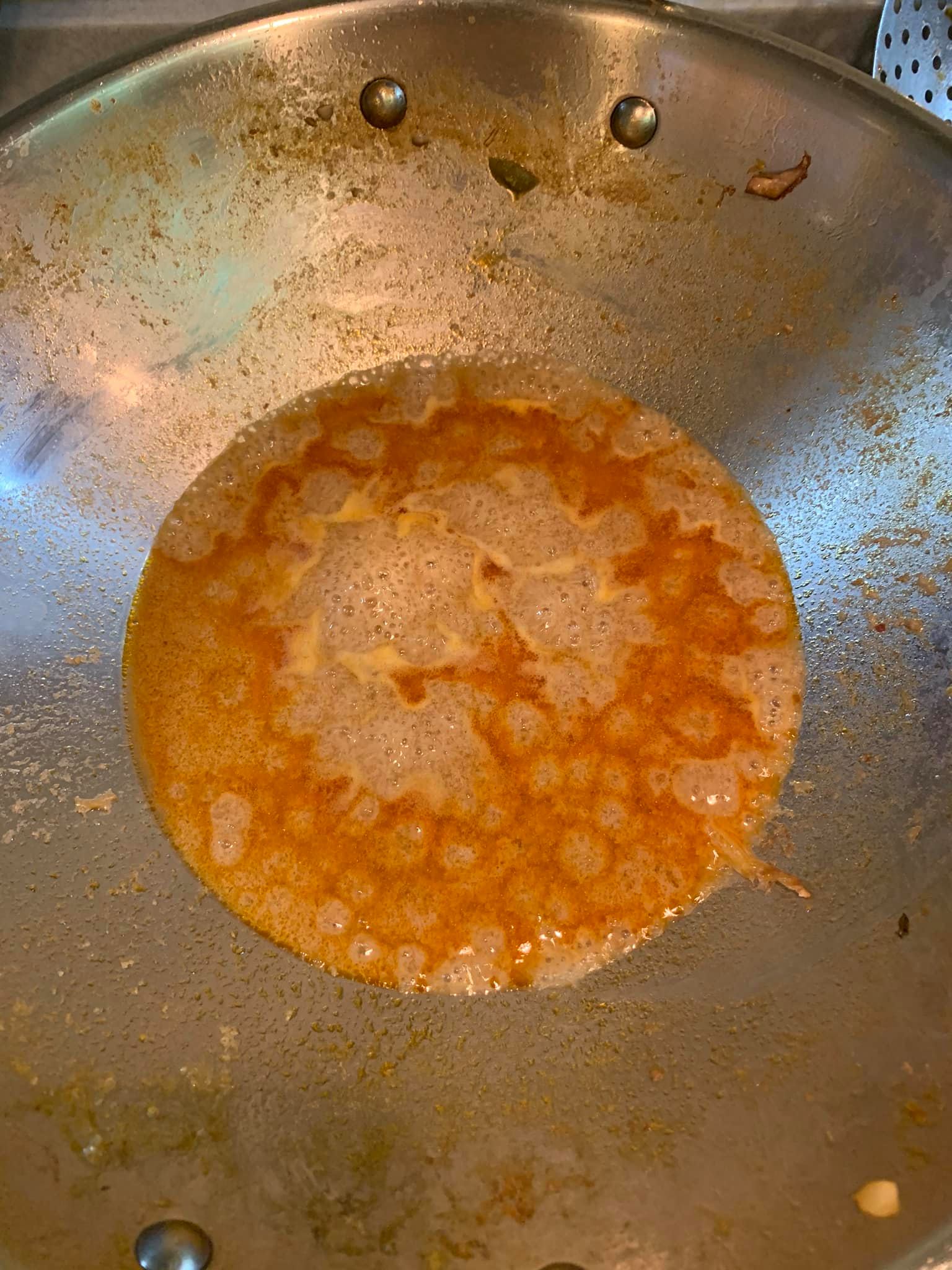 大約留下這些量的湯汁。