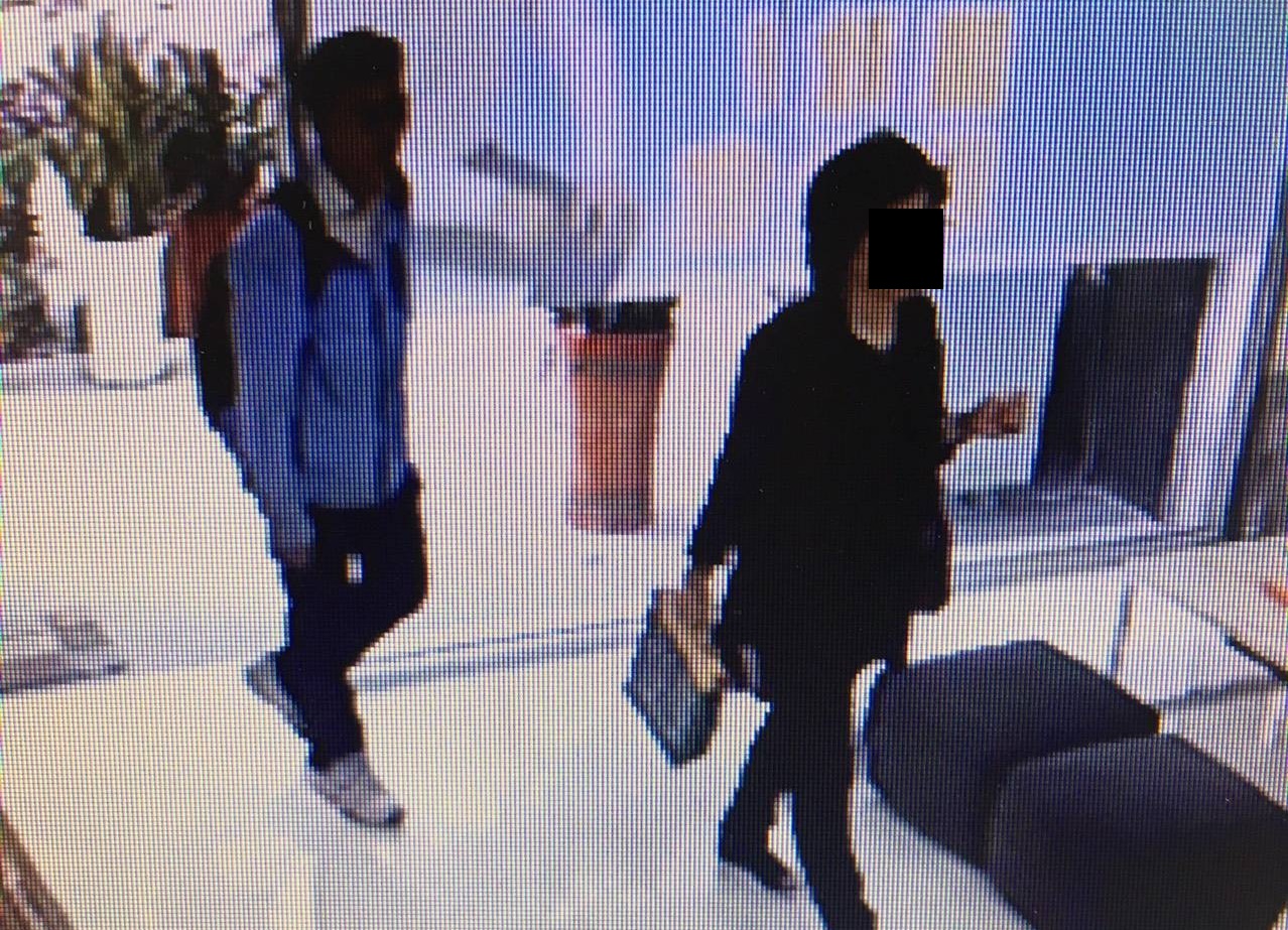 江媽集團被踢爆後負責人神隱，不久前卻派出一男一女前往議員服務處踢館。（翻攝畫面）