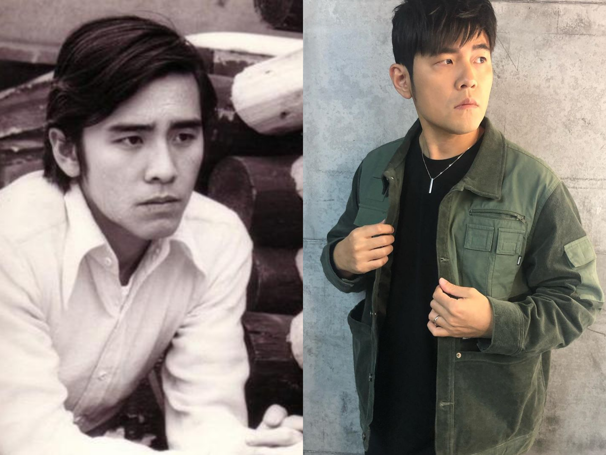 周杰倫與年輕時的姜大衛長相酷似,連姜大衛的弟弟爾冬陞都曾懷疑兩人是父子。(網路圖片/翻攝自周杰倫IG)