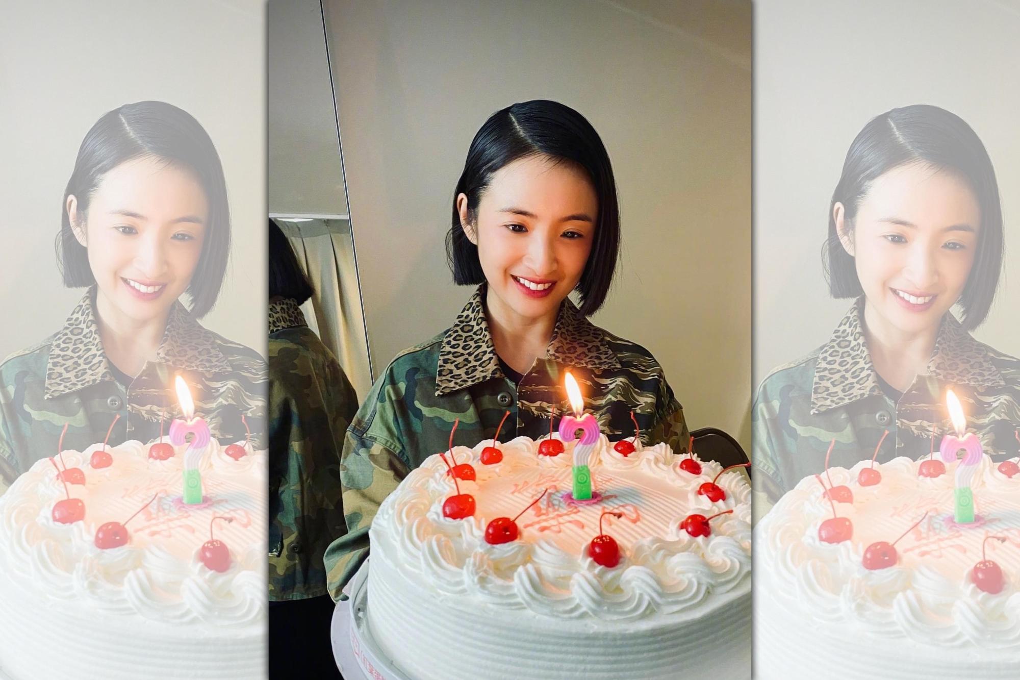 林依晨歡度38歲生日,但她的生日蛋糕卻遭網友嫌老派。(翻攝自林依晨臉書)