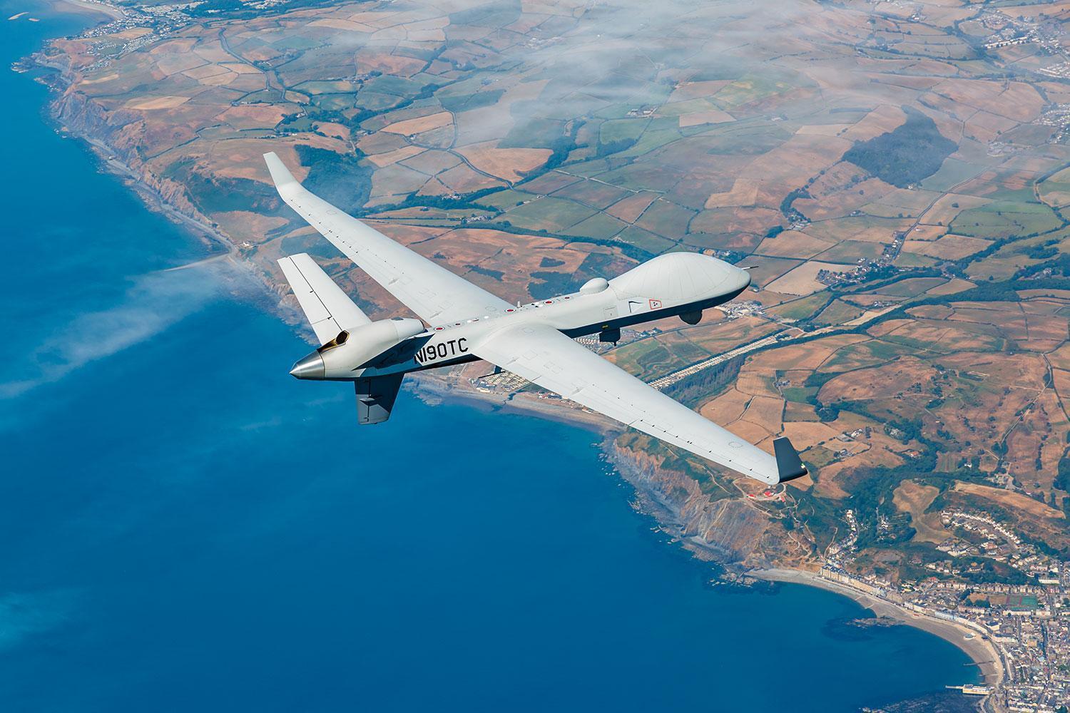 美國政府售台4架無人機MQ-9案即將進入最後審核階段，軍售金額為6億美元（約173.2億台幣）。（翻攝自ga-asi.com）