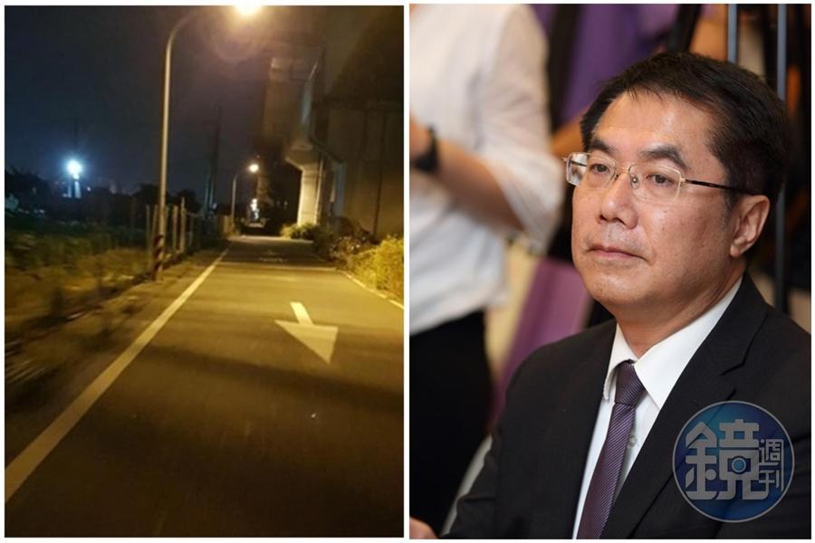 台南市長黃偉哲二度堅稱「死亡之路」整排路燈全亮,引起網友怒火。(組圖:迪卡論壇/本刊資料照)