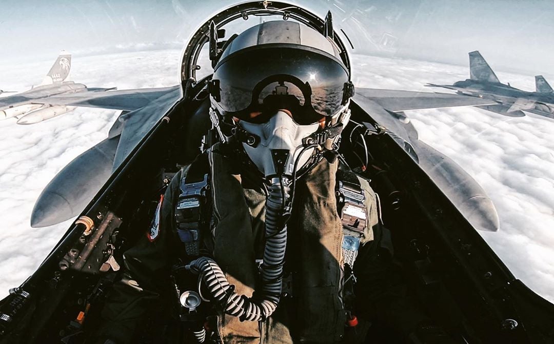 國防部臉書粉專也跟風「打一句有聲音的句子challenge」熱潮，特別po出我空軍警告共機的範例。（翻攝自國防部臉書／軍聞社提供）