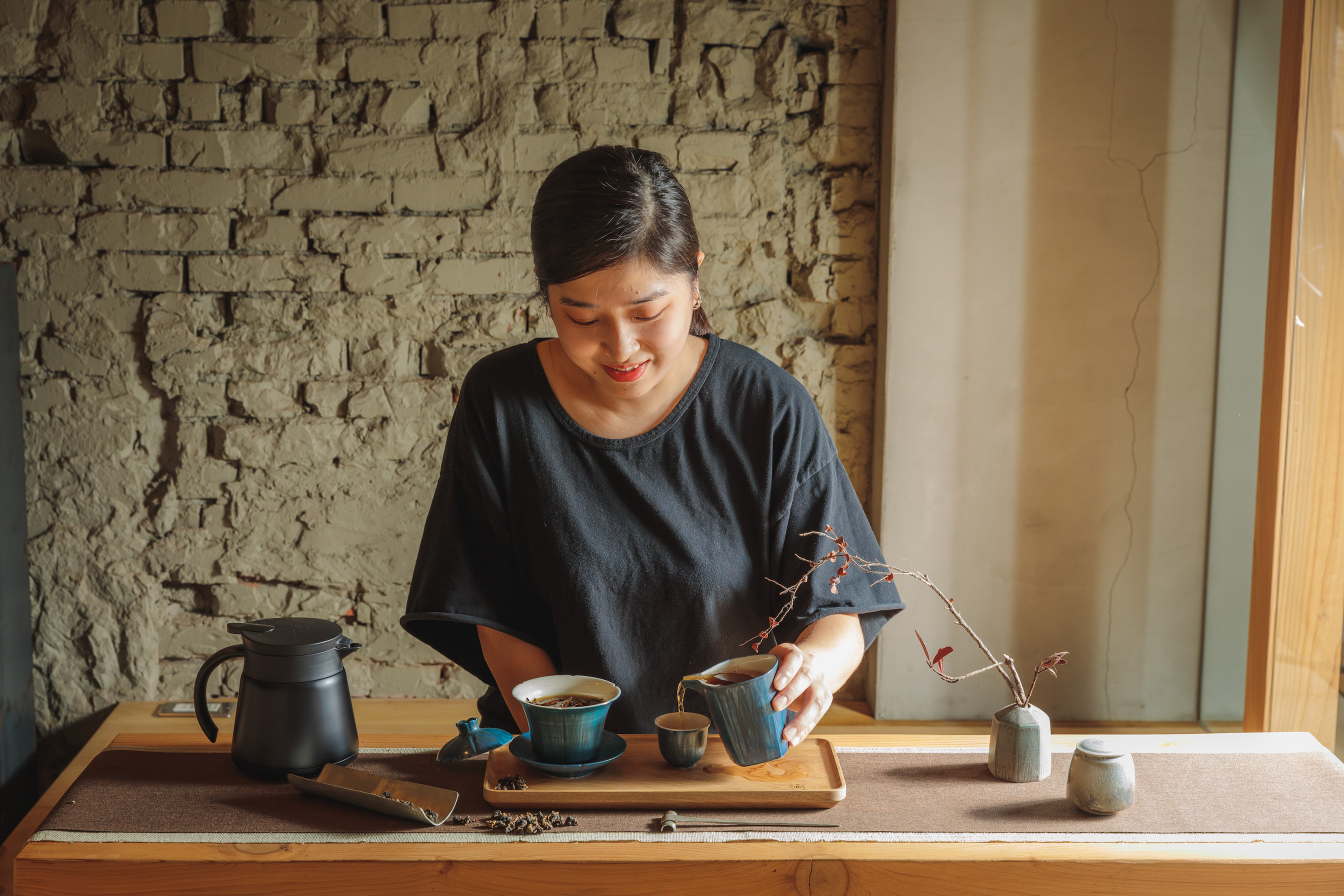 兆兆茶苑鬧中取靜，讓人輕鬆沉浸在茶香之中。