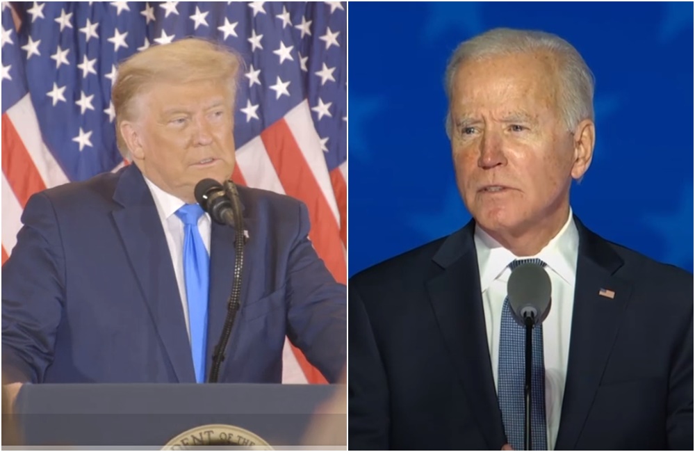 美國總統大選選情非常激烈。（翻攝自Donald J. Trump、Joe Biden粉絲專頁）