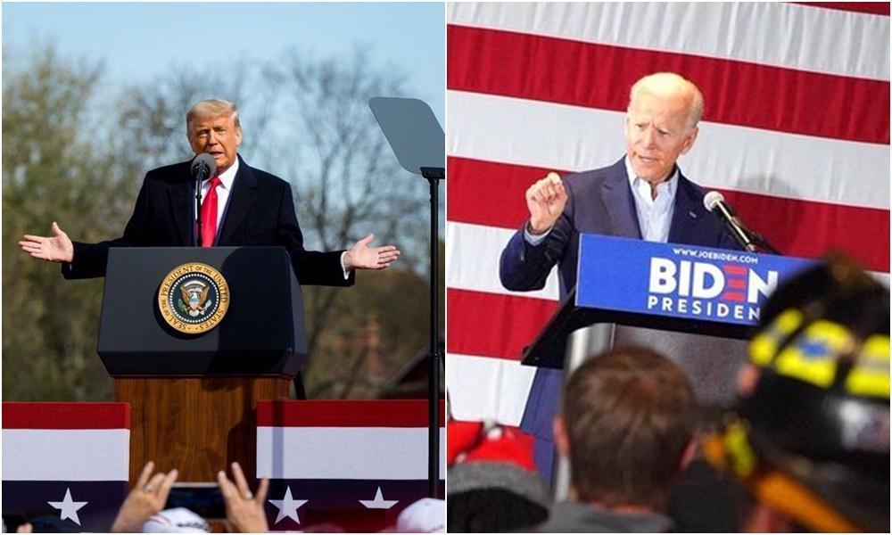 美國總統大選選情非常激烈。(翻攝自Donald J. Trump、Joe Biden粉絲專頁)